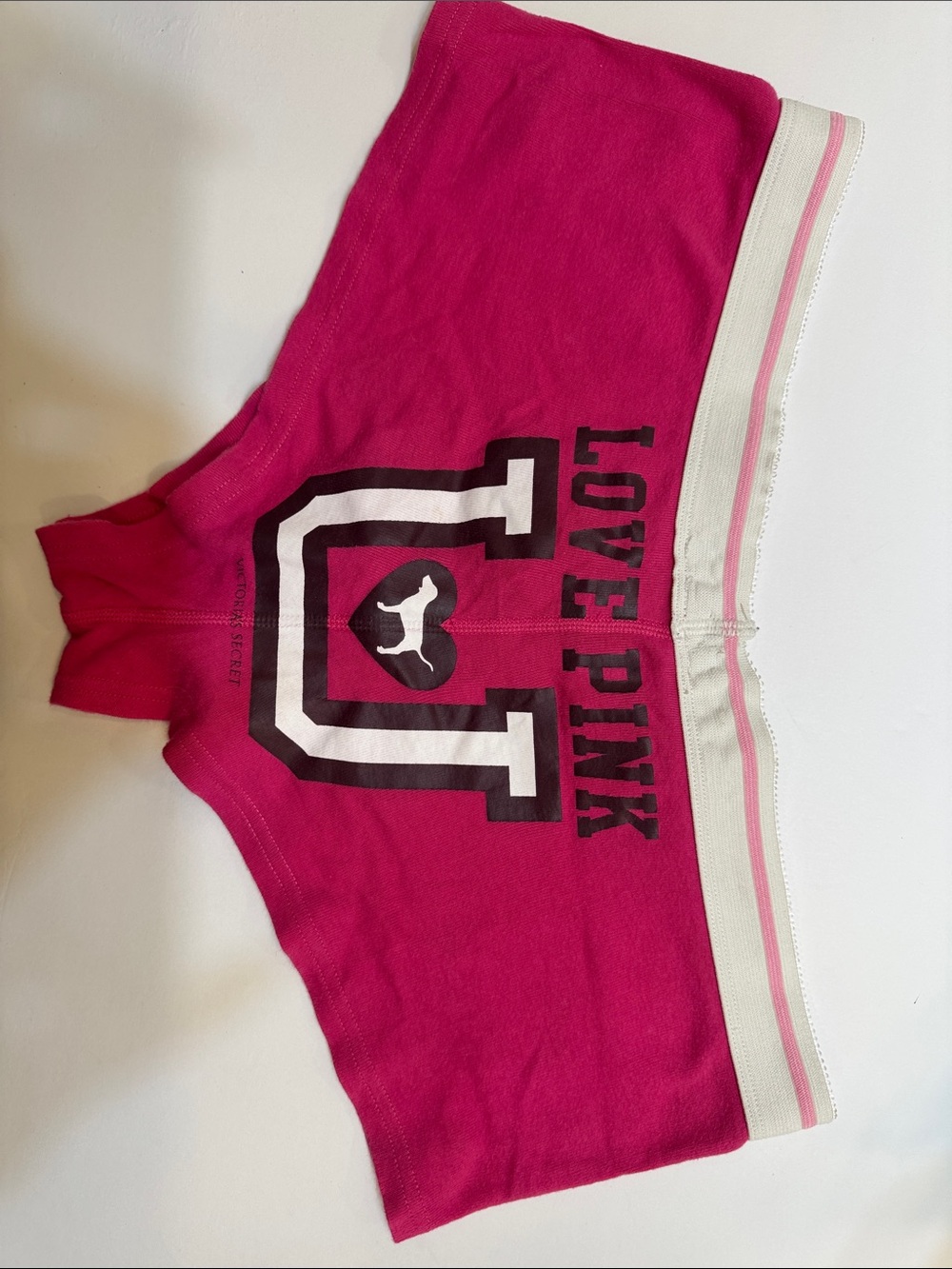 Victoria's Secret Hot Pink Cotton Boyshorts with Contrast Waistband - Picture 5 of 9